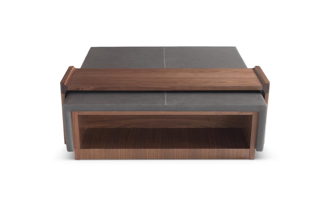 de sousa hughes Troscan Weekend Ottoman walnut side