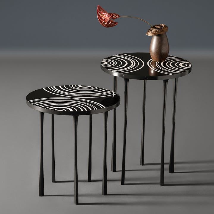 de sousa hughes alexander lamont ammonite side tables