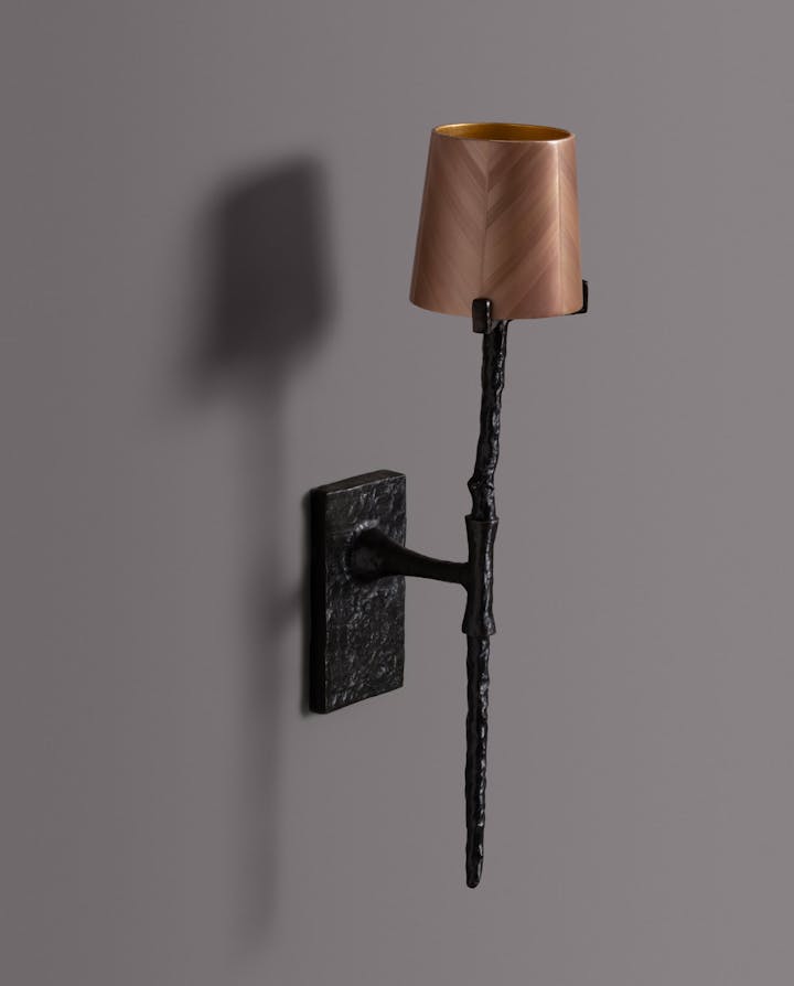 de sousa hughes alexander lamont Archer Sconce Burnished Metal Straw 01