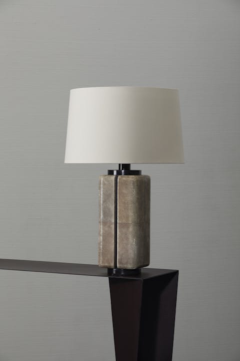 de sousa hughes alexander lamont Canister Table Lamp Natural Chocolate Shagreen 02