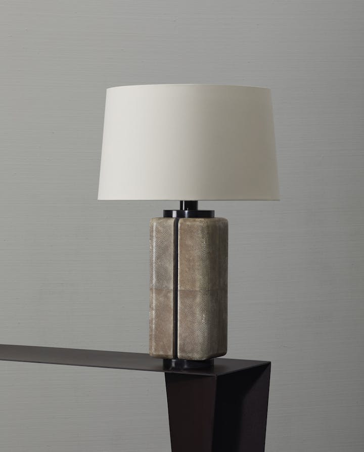 de sousa hughes alexander lamont Canister Table Lamp Natural Chocolate Shagreen 02