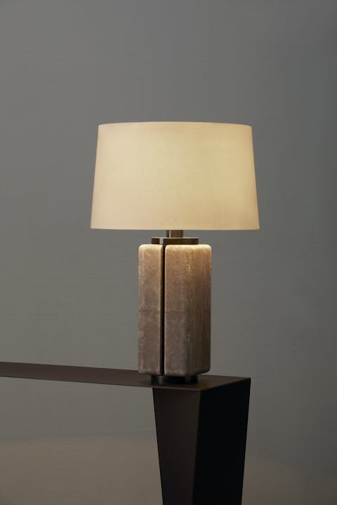 de sousa hughes alexander lamont Canister Table Lamp Natural Chocolate Shagreen 04