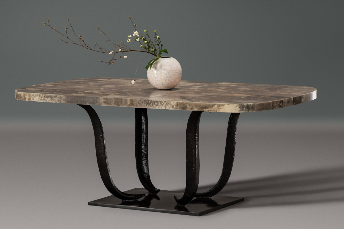 de sousa hughes alexander lamont fougere dining table shagreen 2