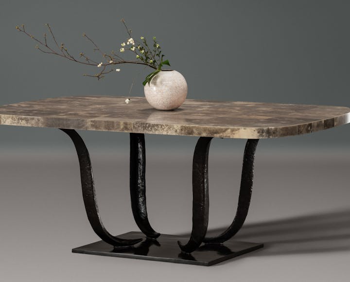 de sousa hughes alexander lamont fougere dining table shagreen 2