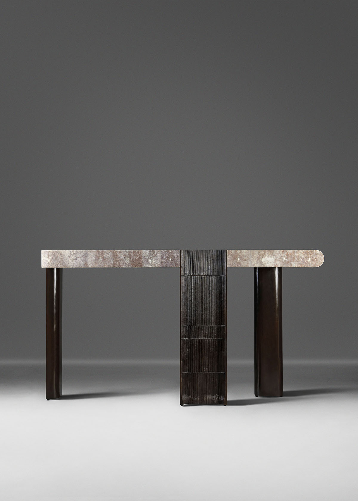 de sousa hughes alexander lamont corteza console table natural distress front