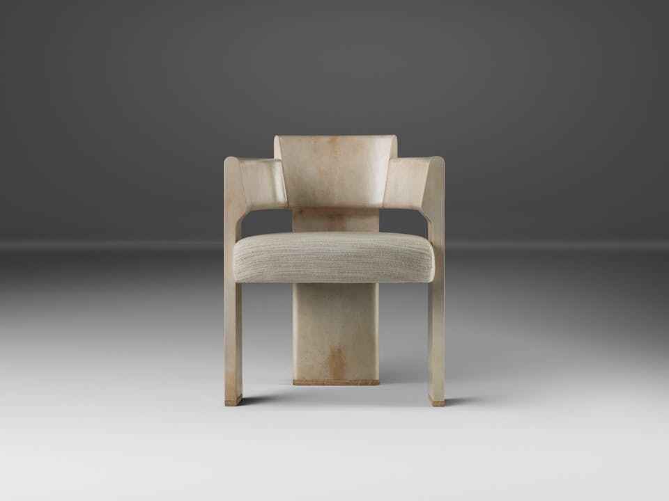 de sousa hughes alexander lamont Dais Spot Chair natural parchment front