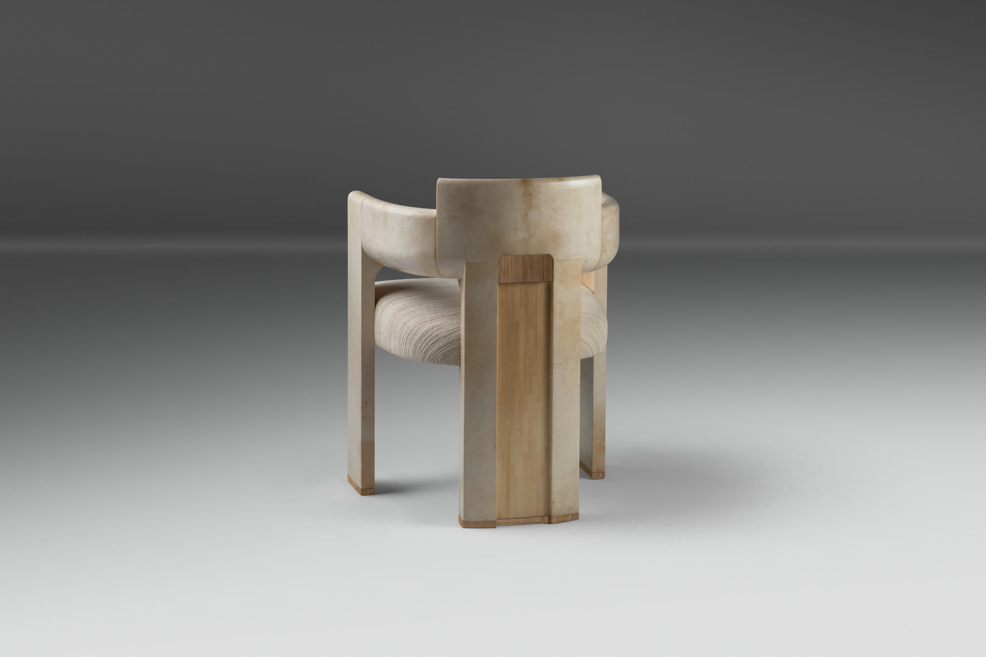 de sousa hughes alexander lamont Dais Spot Chair natural parchment back