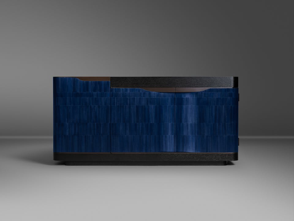 de sousa hughes alexander lamont estribor drinks cabinet 3 door deep blue front