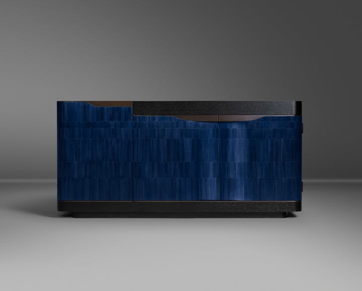 de sousa hughes alexander lamont estribor drinks cabinet 3 door deep blue front