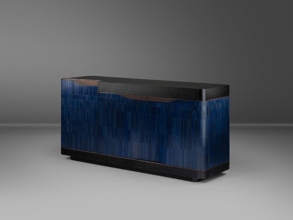 de sousa hughes alexander lamont estribor drinks cabinet 3 door deep blue angled