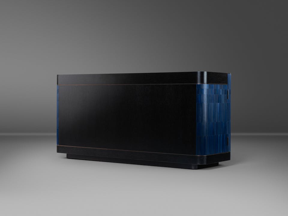 de sousa hughes alexander lamont estribor drinks cabinet 3 door deep blue back