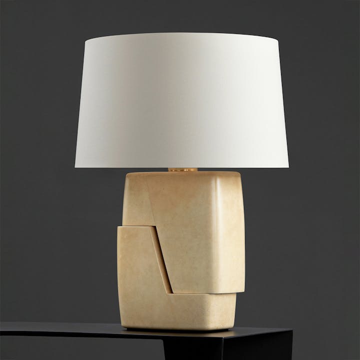 de sousa hughes alexander lamont isola table lamp natural parchment lacquered