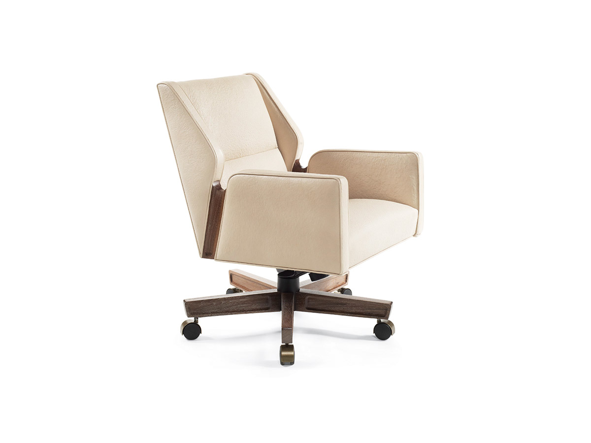 de sousa hughes bright chair Jett Swivel Chair Low Back Wood detail
