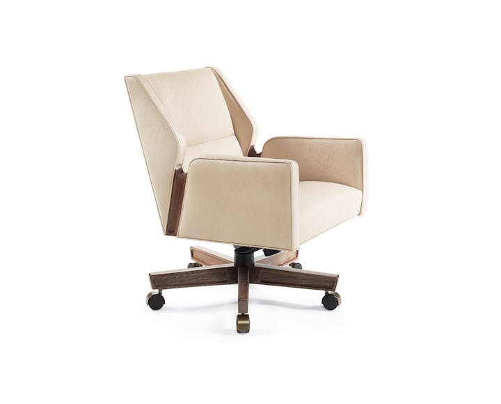 de sousa hughes bright chair Jett Swivel Chair Low Back Wood detail