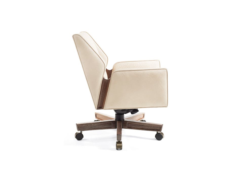 de sousa hughes bright chair Jett Swivel Chair Low Back Wood detail side