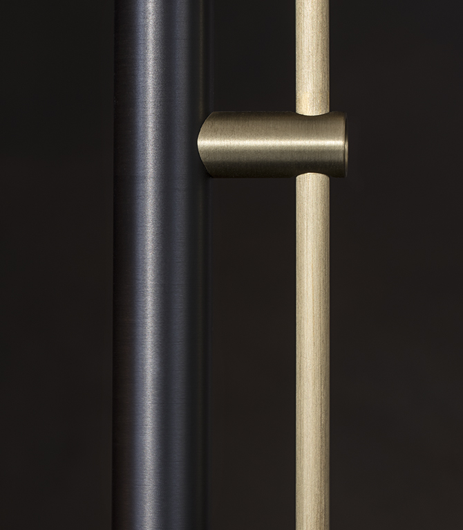 de sousa hughes john pomp clear band floor lamp metal detail