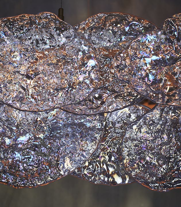 de sousa hughes john pomp rock edge chandelier glass detail