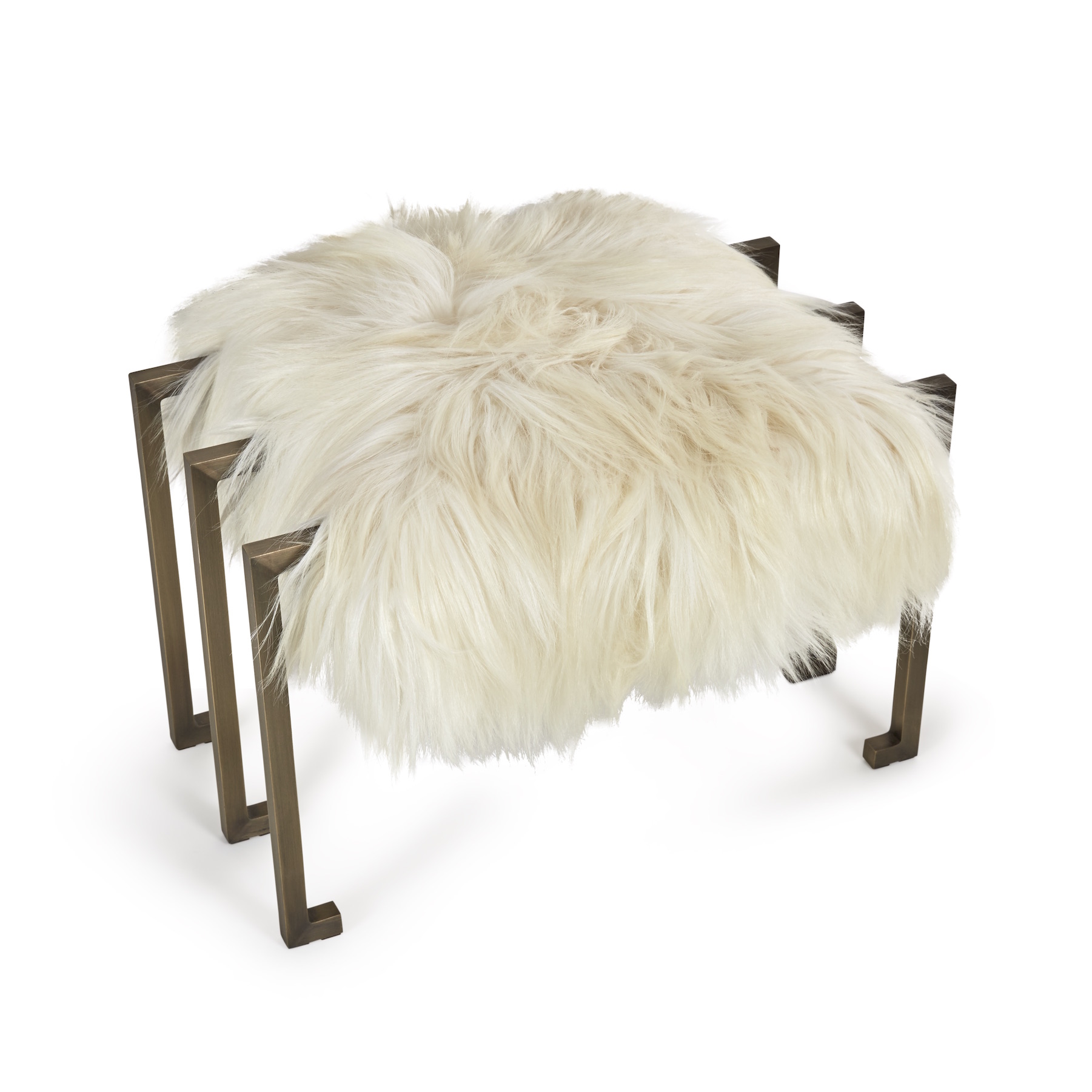 de sousa hughes kimberly denman poseidon solid brass stool long hair top angle 2