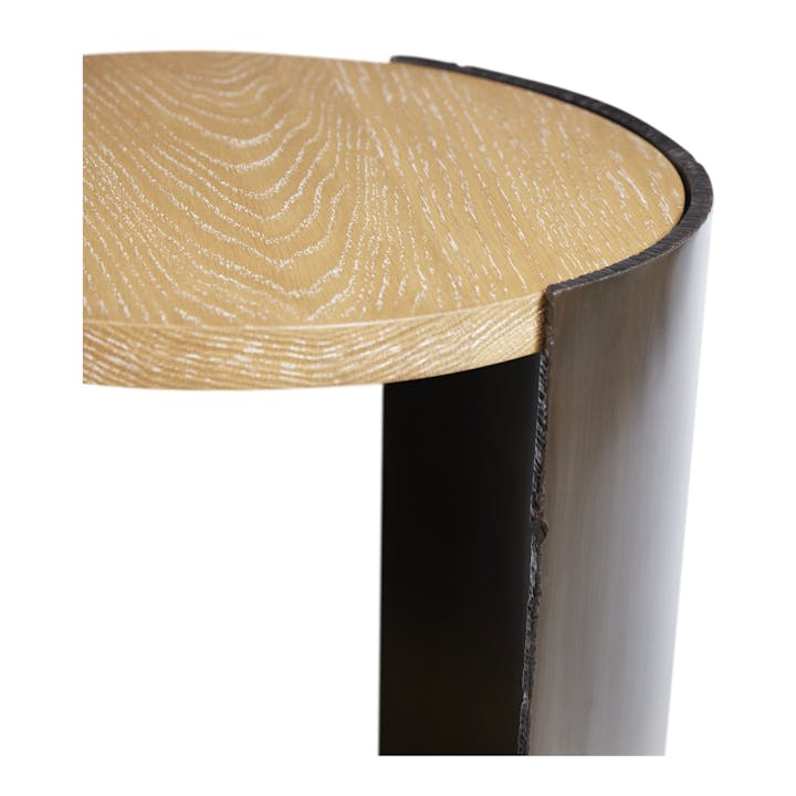 de sousa hughes kimberly denman rachis wood top side table detail