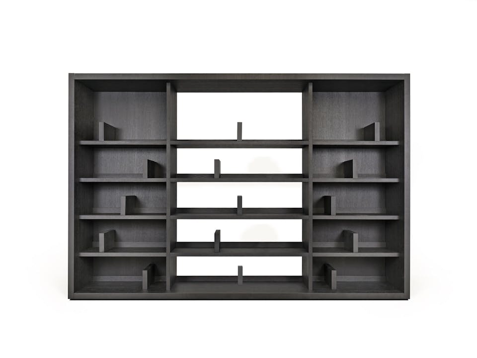 de sousa hughes liaigre BLOC BOOKSHELF CHARBON WIREBRUSHED OAK
