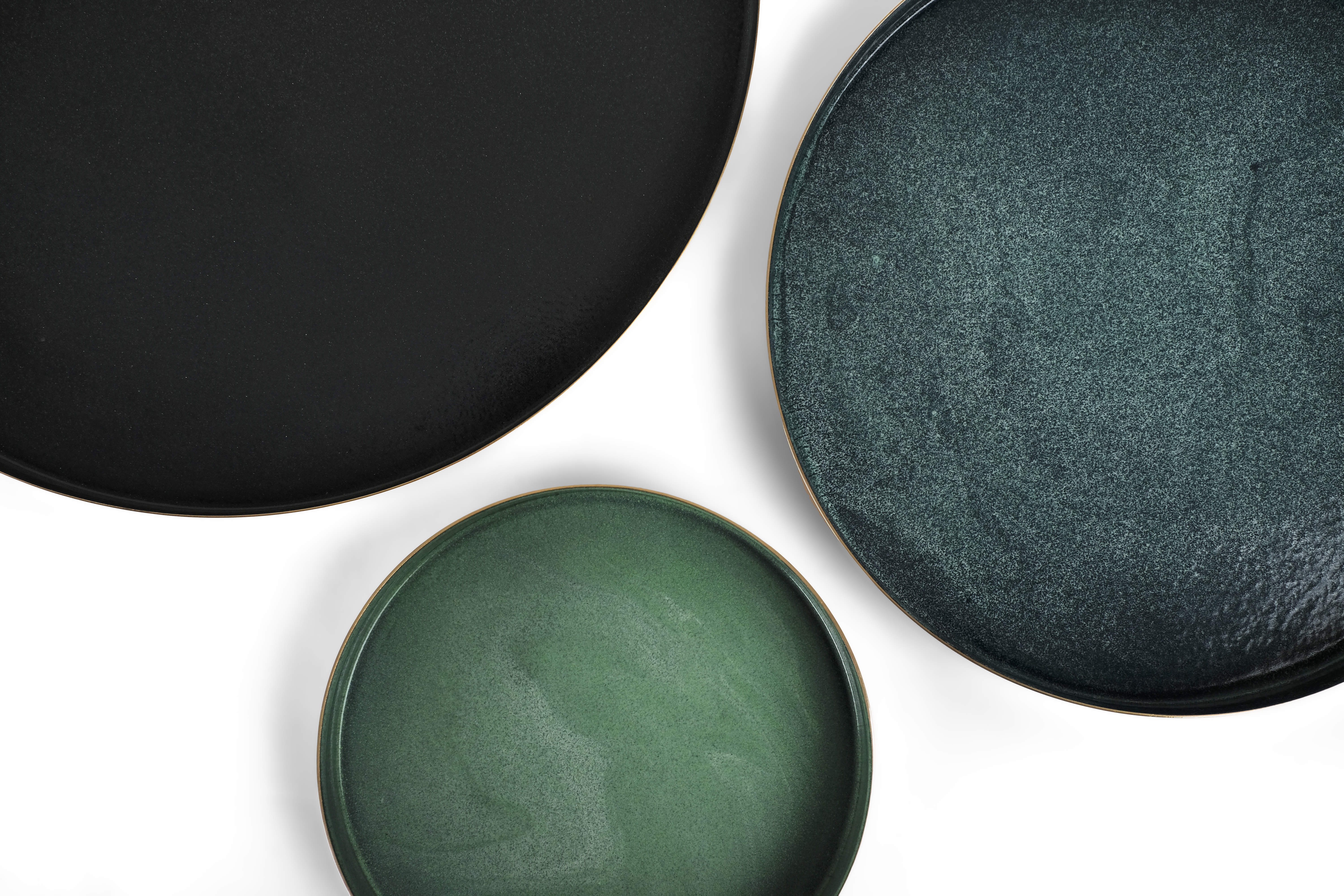 de sousa hughes liaigre Silla trays enameled metal trays green brass top