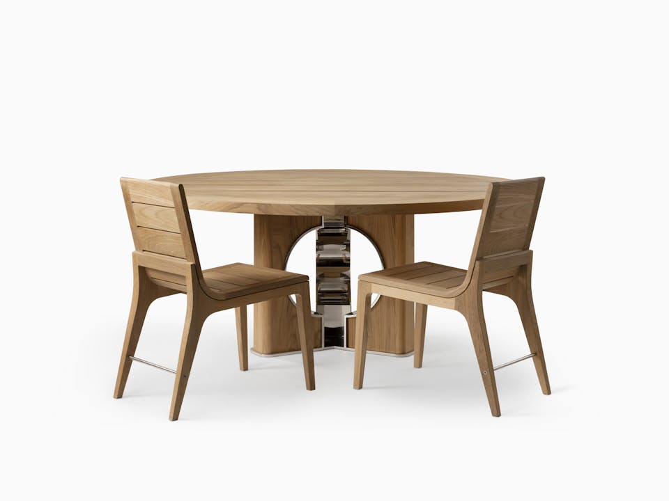 de sousa hughes link outdoor Eclipse Round Dining Table Size 1 4