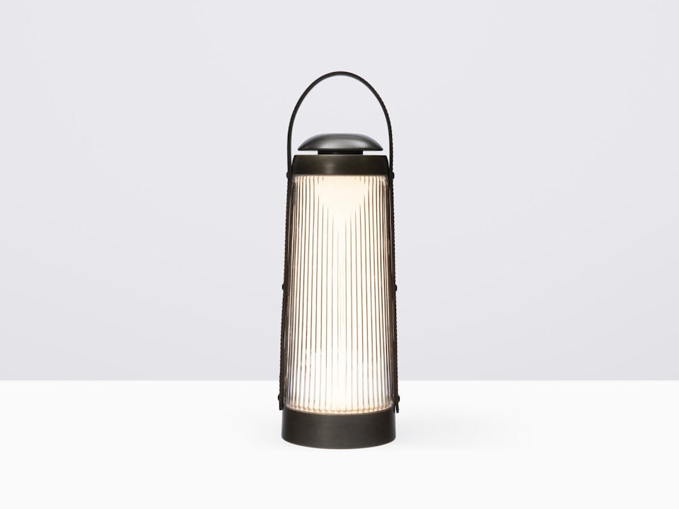 de sousa hughes Link Outdoor Crystal Lantern Dark Bronze 1