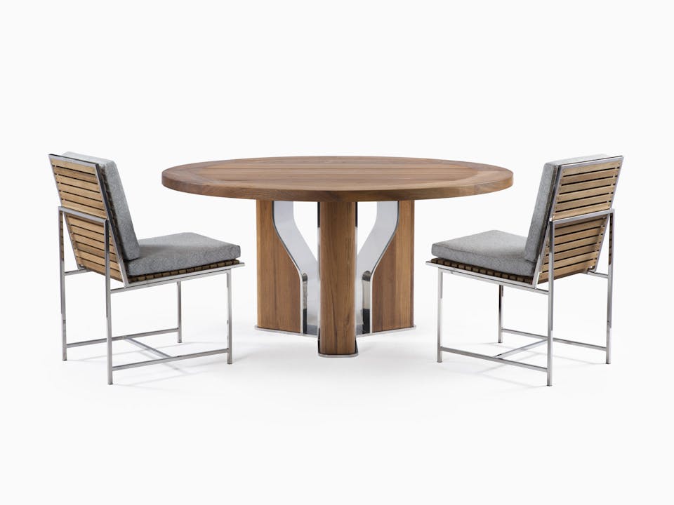 de sousa hughes link outdoor Daybreak Round Dining Table Size 1