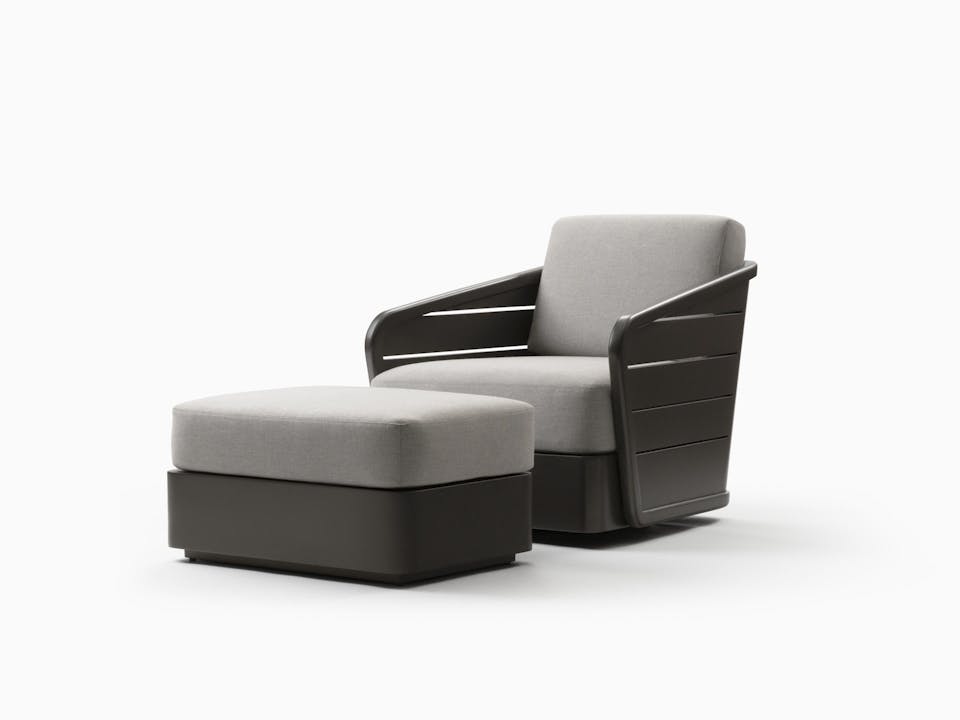 de sousa hughes link outdoor Riviera Ottoman Antique Bronze 1