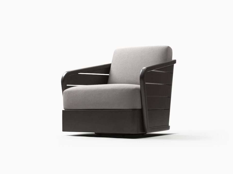 de sousa hughes link outdoor Riviera Swivel Lounge Chair Antique Bronze 1