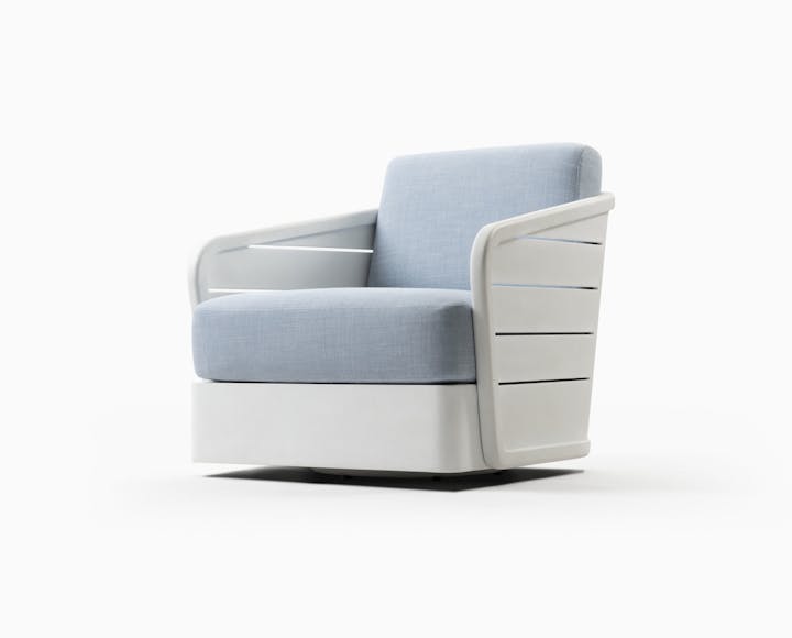 de sousa hughes link outdoor Riviera Swivel Lounge Chair bone white 2