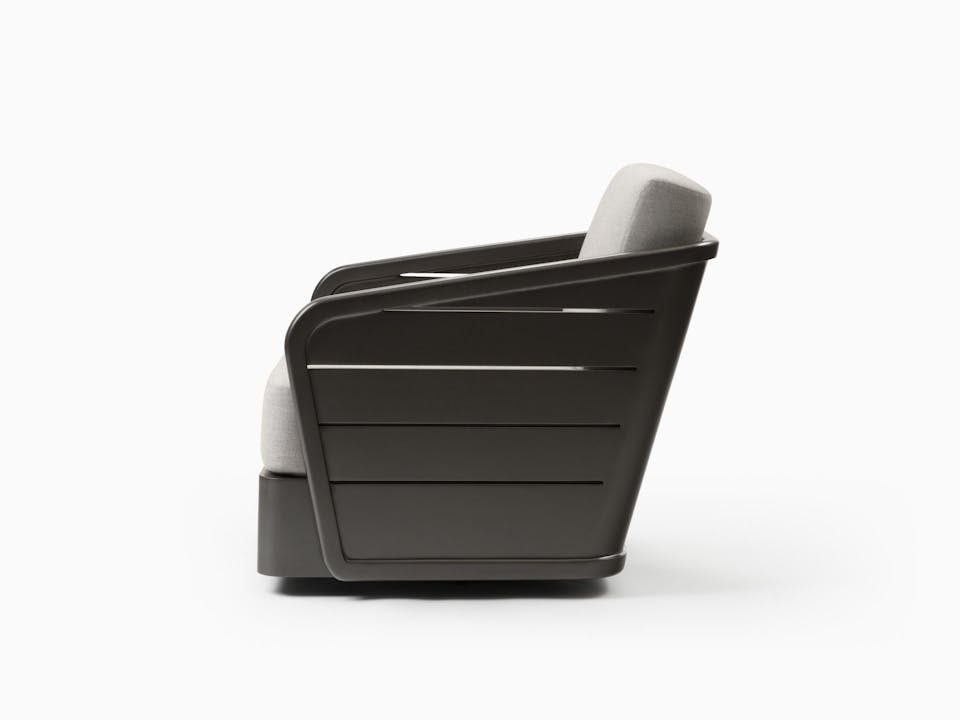 de sousa hughes link outdoor Riviera Swivel Lounge Chair Antique Bronze 3