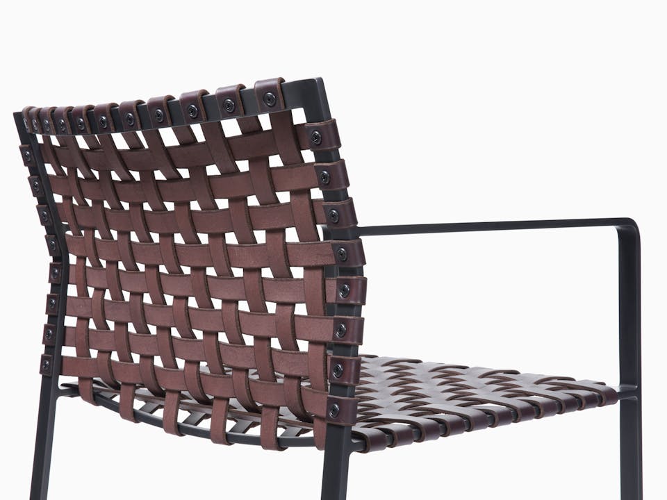 de sousa hughes mark albrecht Arm Chair NS Black Steel Dark Brown Back detail