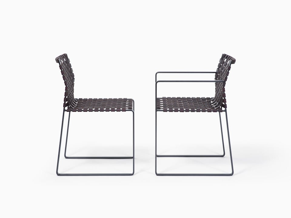 de sousa hughes mark albrecht Arm Chair Side Chair NS Black Steel Dark Brown Group 2