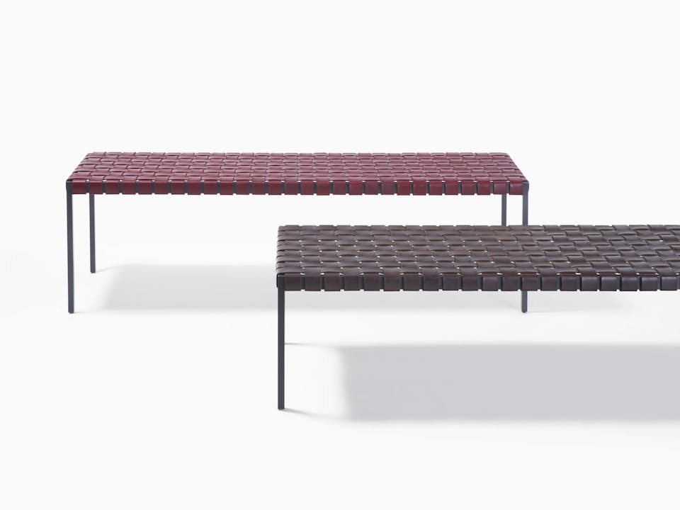 de sousa hughes mark albrecht Classic Bench Black Steel Red Dark Brown Group