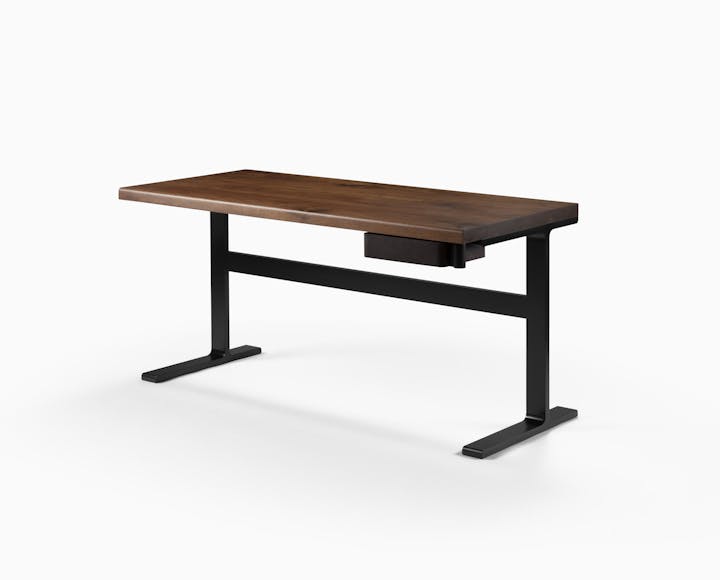 de sousa hughes mark albrecht Desk 2 Walnut Top BlackSteel Side Angle