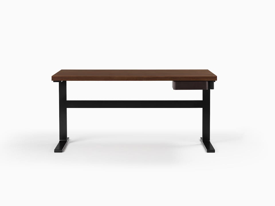 de sousa hughes mark albrecht Desk 2 Walnut Top BlackSteel Front