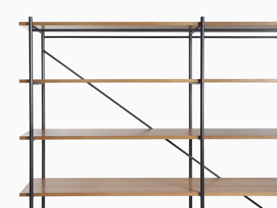 de sousa hughes mark albrecht harwood shelving oak front detail
