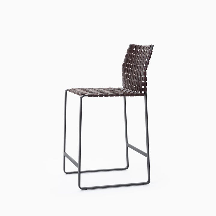 de sousa hughes mark albrecht High Woven Back Stool Counter Black Brown