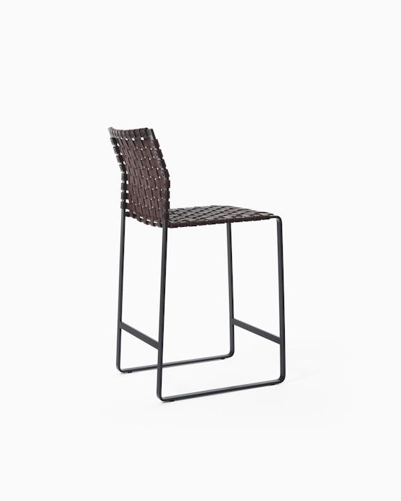 de sousa hughes mark albrecht High Woven Back Stool Counter Black Brown 2