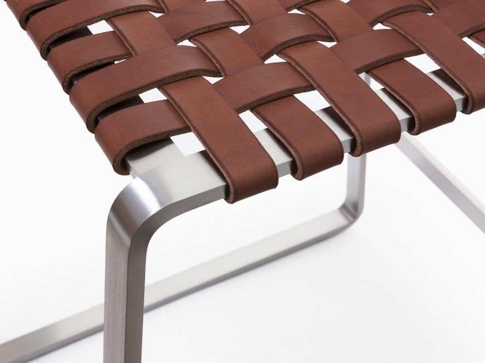 de sousa hughes mark albrecht High Woven Back Stool Counter Satin Brown Detail