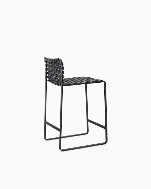 de sousa hughes mark albrecht Counter Stool Low Woven Back Black Black