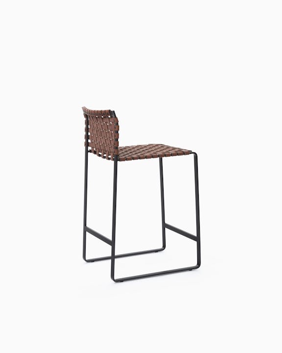 de sousa hughes mark albrecht Counter Stool Low Woven Back Black Brown