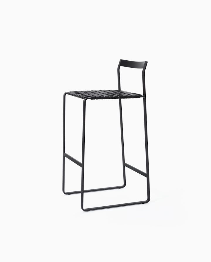 de sousa hughes mark albrecht Metal Back Bar Stool Black Black