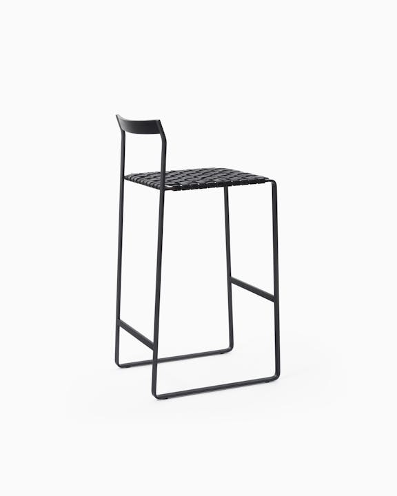 de sousa hughes mark albrecht Metal Back Bar Stool Black Black Angle