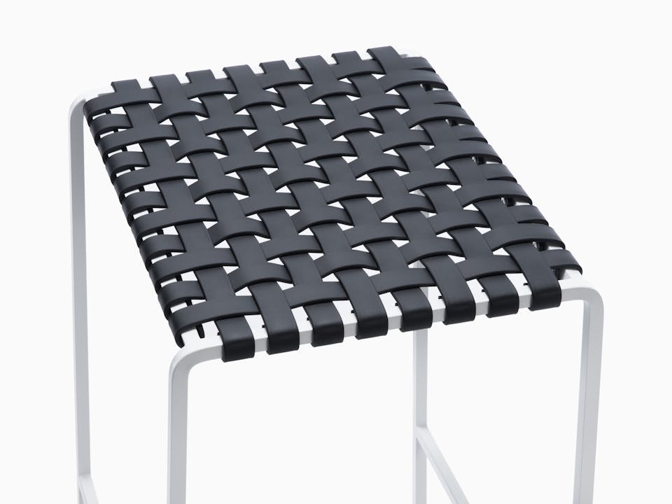 de sousa hughes mark albrecht Outdoor Backless Stool PC White Black Seat