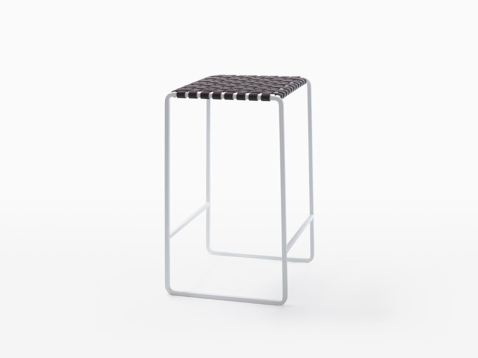 de sousa hughes mark albrecht Outdoor Backless Stool PC White Dark Brown