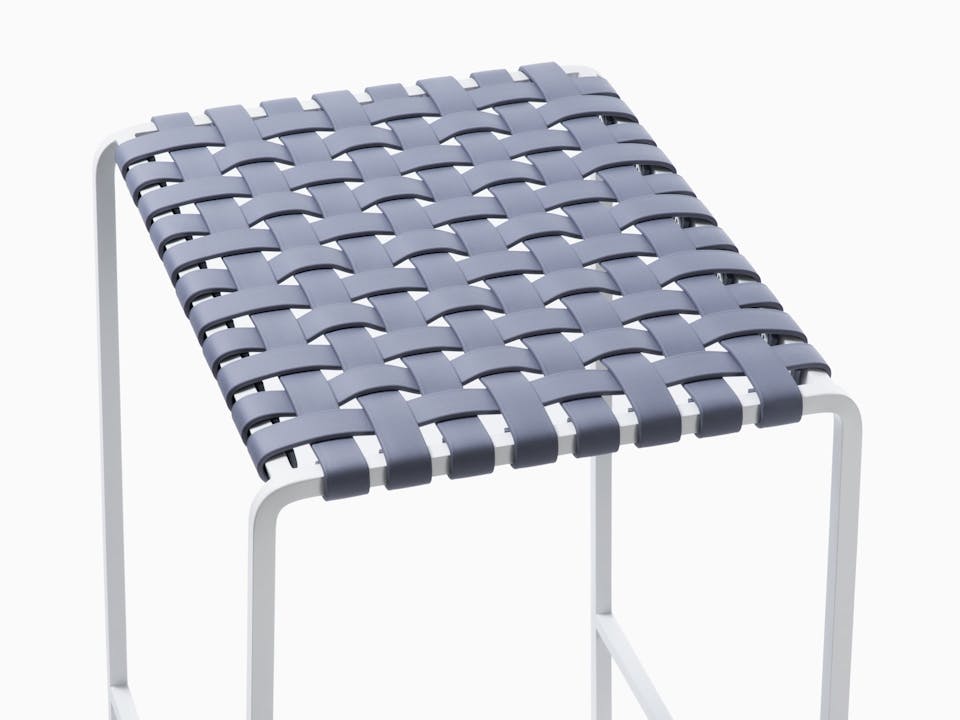 de sousa hughes mark albrecht Outdoor Backless Stool PC White Grey Seat