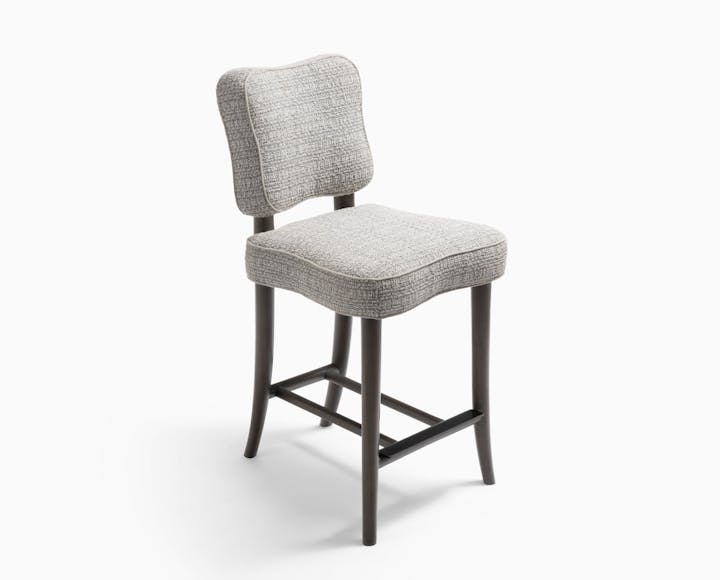 de sousa hughes mattaliano royere armless barstool top angle