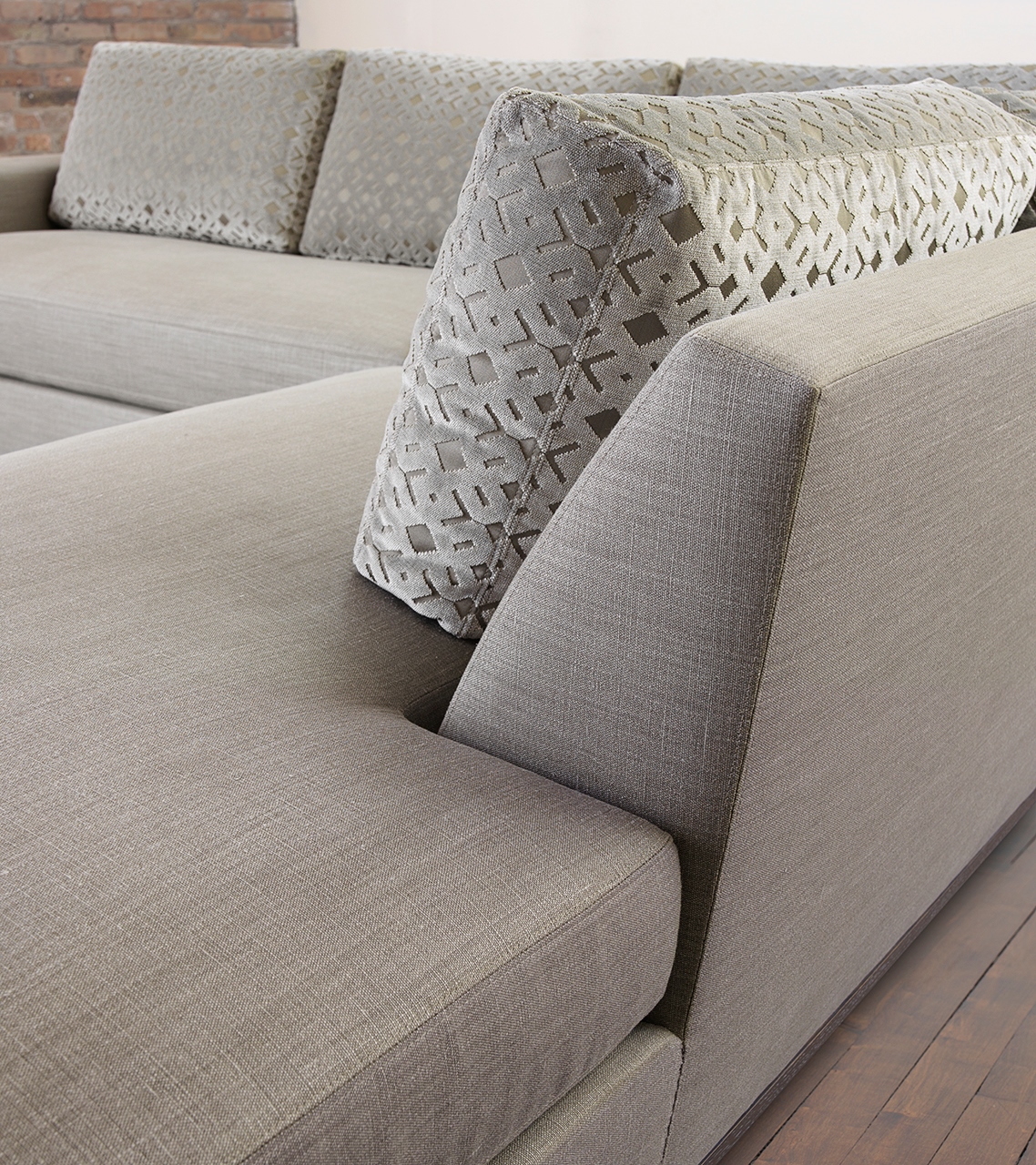 de sousa hughes mattaliano pierre sectional sofa detail